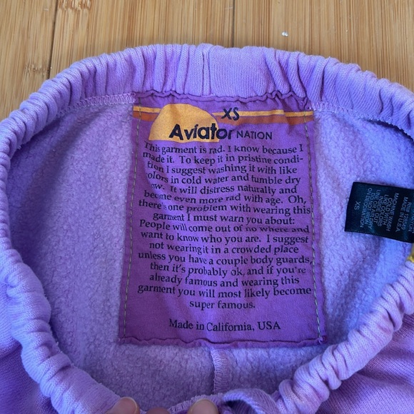 Aviator Nation 5 Stripe Jogger Sweatpants in Purple size XS, super comfy! - Picture 6 of 15